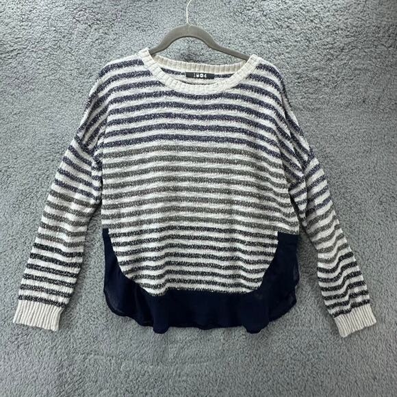 Coin 1804‎ Women's Plus Size 3X Knit Sweater Long Sleeves Sheer Accents - Picture 1 of 13